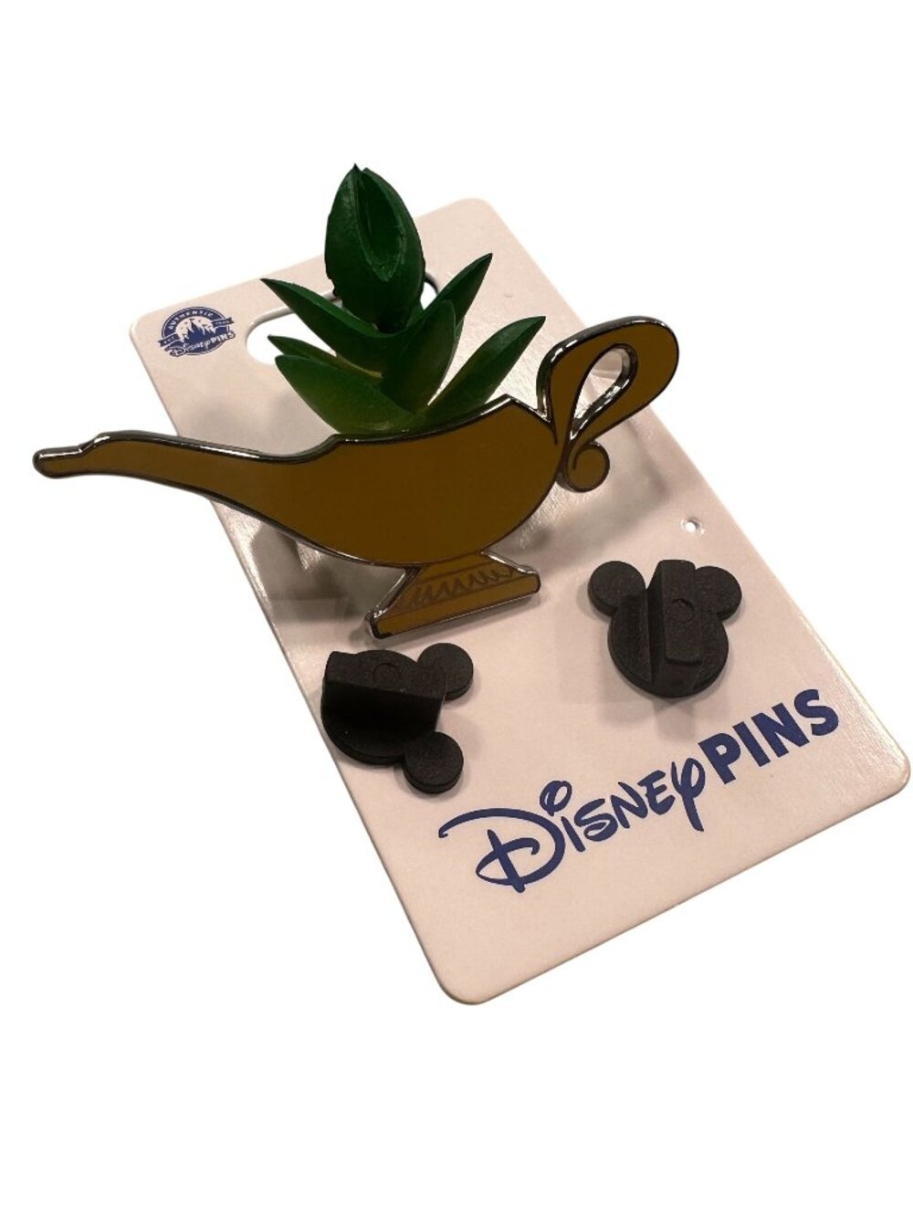 Disney Aladdin Lamp Trading Pin Genie Succulent Terrarium Plant Badge Lapel Pin